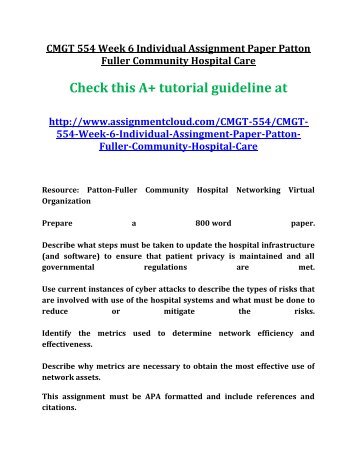 patton fuller community hospital essays